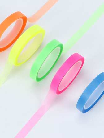 5 piezas Cinta adhesiva de color mixto