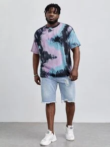 EASEVO Hombres Camiseta de tie dye - Multicolor - Ver 5