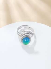 Anillo con diseño de delfín - Multicolor - Ver 4