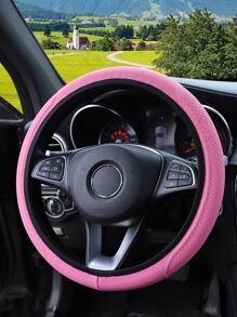 MEIKAXIU 1 Vỏ Vô Lăng Ô Tô Da PU Dập Nổi 3D Thoải Mái, Không Có Vòng Trong, Phụ Kiện Xe Hơi, Phù Hợp Với Vô Lăng 14.5-15 Inch - Hồng - Xem 5