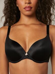 LUVLETTE Underwire T-Shirt Push-Up Bra - Black - View 8