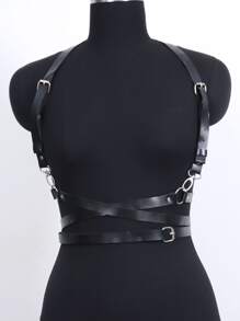 Ring Linked Harness Belt - Black - View 6