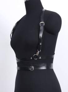 Ring Linked Harness Belt - Black - View 7