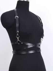 Ring Linked Harness Belt - Black - View 8
