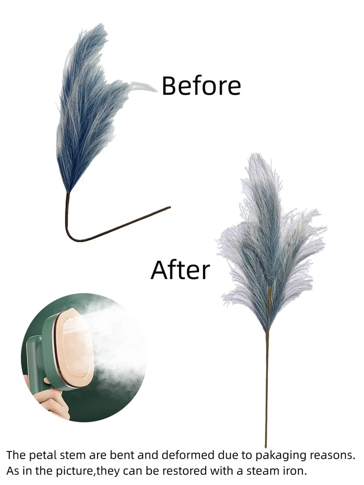 1pc Artificial Plant - Blue and White - View 4