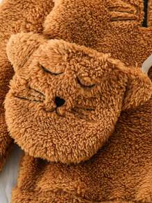 SHEIN Áo và quần thêu chữ cho bé gái mới biết đi - màu nâu - Xem 6