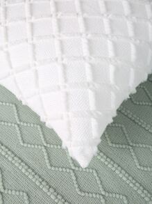 1入組素色靠墊套不附帶墊芯 - 白色 - 查看 2