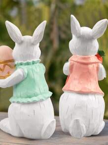 1 pieza Artesanía de decoración de jardín con diseño de conejo - Multicolor - Ver 5