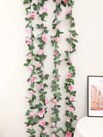 1 pieza rosa de vid artificial