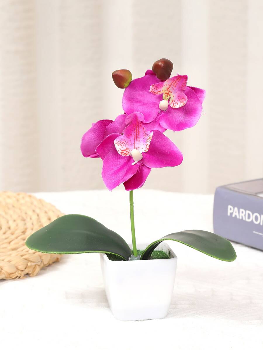 1入組人造盆栽花 - 玫紅色 - 查看 1