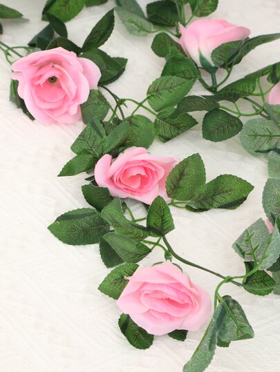 1 pieza rosa de vid artificial
