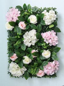 1pc Artificial Flower Wall, 40x30cm Faux Plant Wall Decoration For Home Decor - Multicolor - View 2