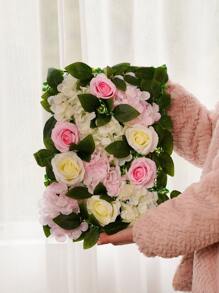 1pc Artificial Flower Wall, 40x30cm Faux Plant Wall Decoration For Home Decor - Multicolor - View 5