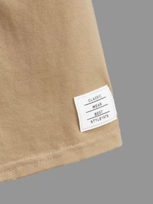 SHEIN 年輕男孩休閒寬鬆舒適顏色拼接短袖polo衫 - 彩色 - 查看 3