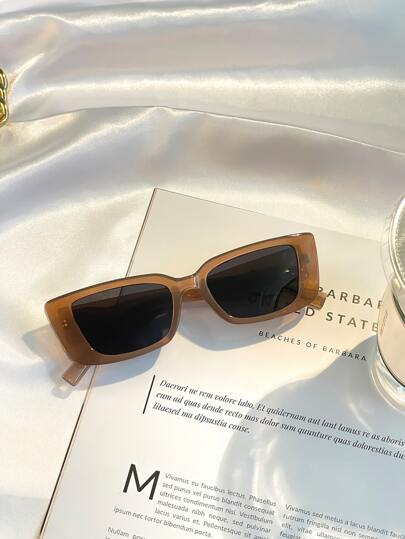 方形框架时尚眼镜沙滩配饰女士太阳镜太阳镜遮阳镜夏季海滩度假、户外、旅行