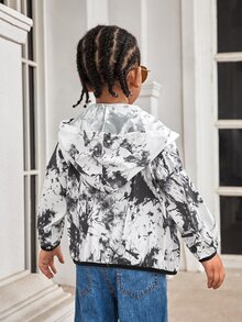 SHEIN 小男童紮染連帽夾克