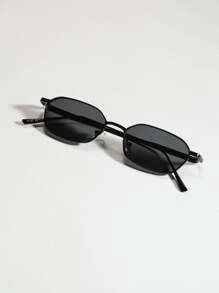 Retro Metal Frame Fashion Glasses Black Glasses Shades Beach Accessories Beach Accessories For Women Glasses Shades For Summer Beach Vacation,Outdoor,Travel - Dark Grey - View 1