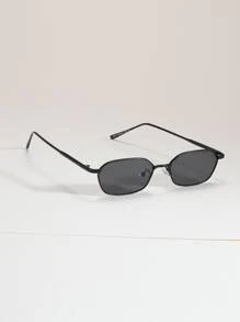 Retro Metal Frame Fashion Glasses Black Glasses Shades Beach Accessories Beach Accessories For Women Glasses Shades For Summer Beach Vacation,Outdoor,Travel - Dark Grey - View 2