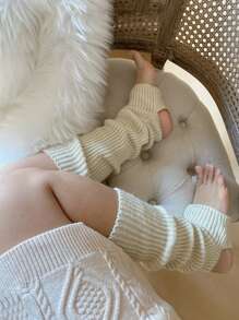 Solid Leg Warmers - White - View 3