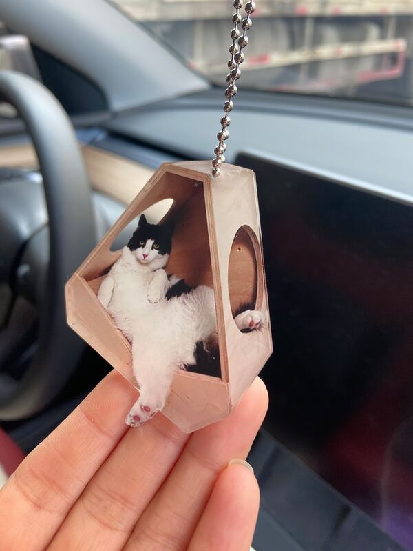 1pc Cat Design Car Hanging Ornament SHEIN UK
