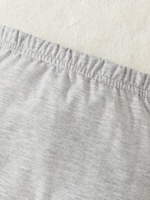 Baby Girl Solid Button Front Sleep Tee & 3D Ear Footed Pants - Grey - View 5