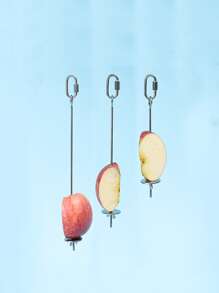 1入組不銹鋼水果矛餵鳥器 - 銀色 - 查看 2