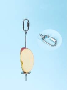 1入組不銹鋼水果矛餵鳥器 - 銀色 - 查看 4