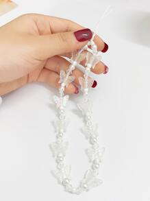 Dây buộc điện thoại trang trí hình con bướm - Nhiều màu - Xem 1