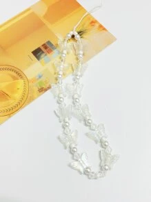 Dây buộc điện thoại trang trí hình con bướm - Nhiều màu - Xem 4