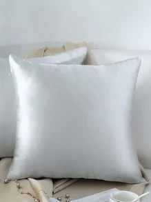 1 pieza liso color suave con diseño de cremallera Funda de cojín sin moderno decorativo Funda de cojín para - Gris Claro - Ver 1