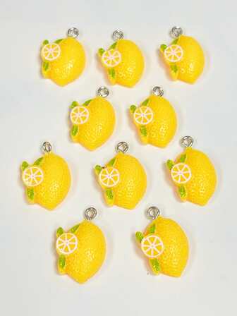 10入組/套檸檬DIY吊墜