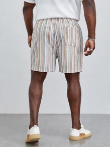 EASEVO Nam Quần short Bông Sọc Eo dây rút - Nhiều màu - Xem 2