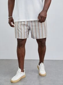 EASEVO Nam Quần short Bông Sọc Eo dây rút - Nhiều màu - Xem 4