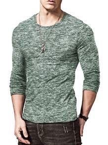 Áo thun & Áo lót Nam màu trơn Giải trí - màu xanh lá - Xem 1