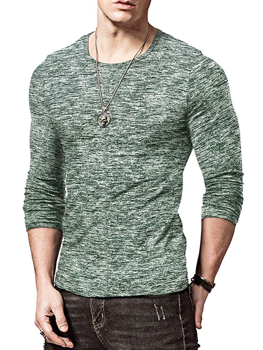 Áo thun & Áo lót Nam màu trơn Giải trí - màu xanh lá - Xem 1