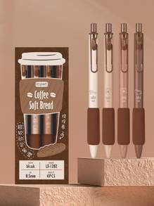 4入組字母圖案中性筆 - 黑色 - 查看 1