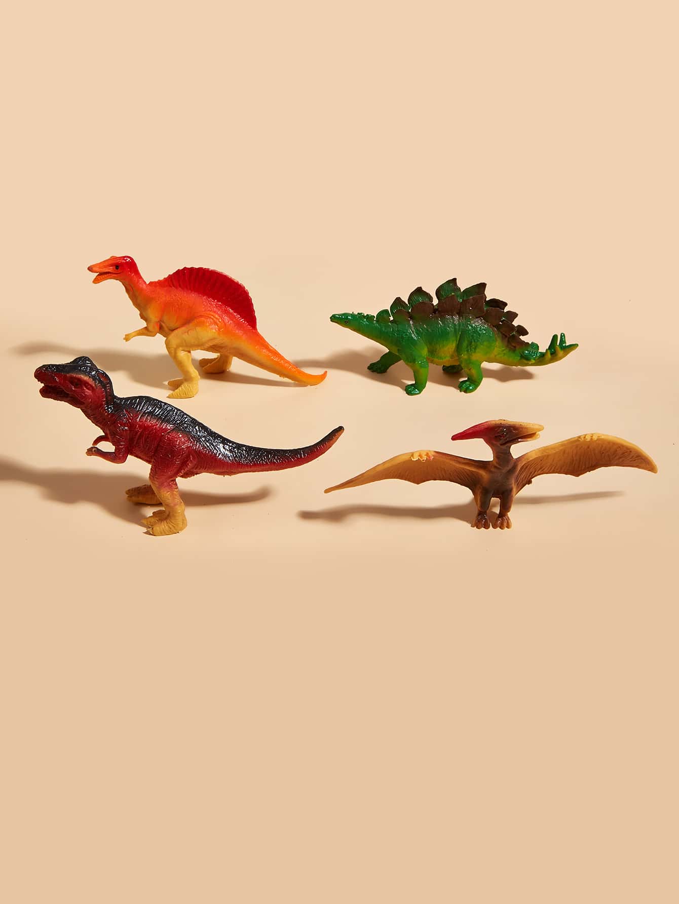 4pcs Cartoon Dinosaur Design Pet Chew Toy - Multicolor - View 1