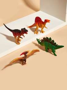 4pcs Cartoon Dinosaur Design Pet Chew Toy - Multicolor - View 3