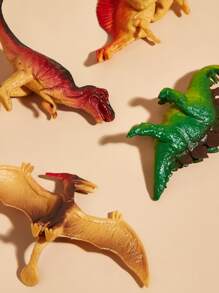 4pcs Cartoon Dinosaur Design Pet Chew Toy - Multicolor - View 4