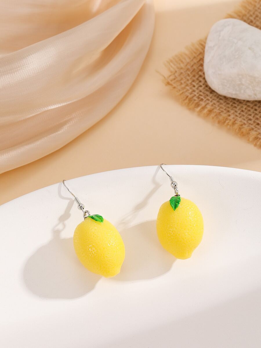 Lemon Drop Earrings - Yellow - View 1