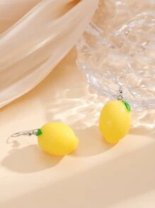 Lemon Drop Earrings - Yellow - View 2