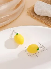 Lemon Drop Earrings - Yellow - View 4