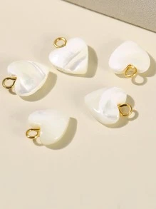 5 piezas/set Colgante DIY con corazón - Beis - Ver 2