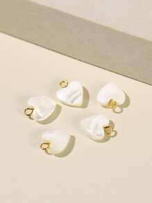 5 piezas/set Colgante DIY con corazón - Beis - Ver 4