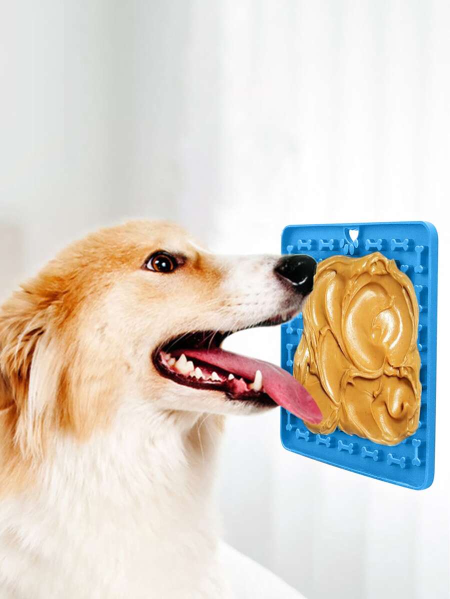 1入組矽膠寵物舔餐墊 - 藍色 - 查看 1