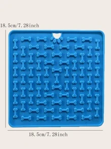 1入組矽膠寵物舔餐墊 - 藍色 - 查看 2