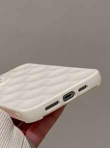 Anti-fall Textured Phone Case - White - View 4