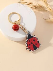 Ladybug Charm Keychain - Multicolor - View 1