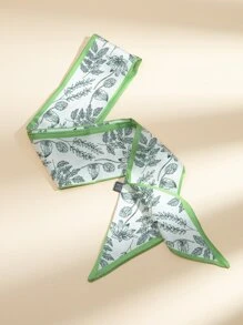 Leaf Print Hair Band - Green - View 2