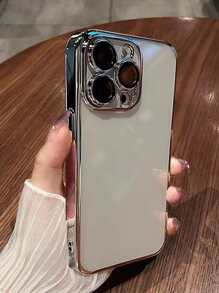 Funda transparente para teléfono compatible con iPhone15/15Plus/15Pro/15Promax - Plateado - Ver 2